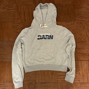 SoulCycle Light Gray Hoodie with Barn Logo Size Large